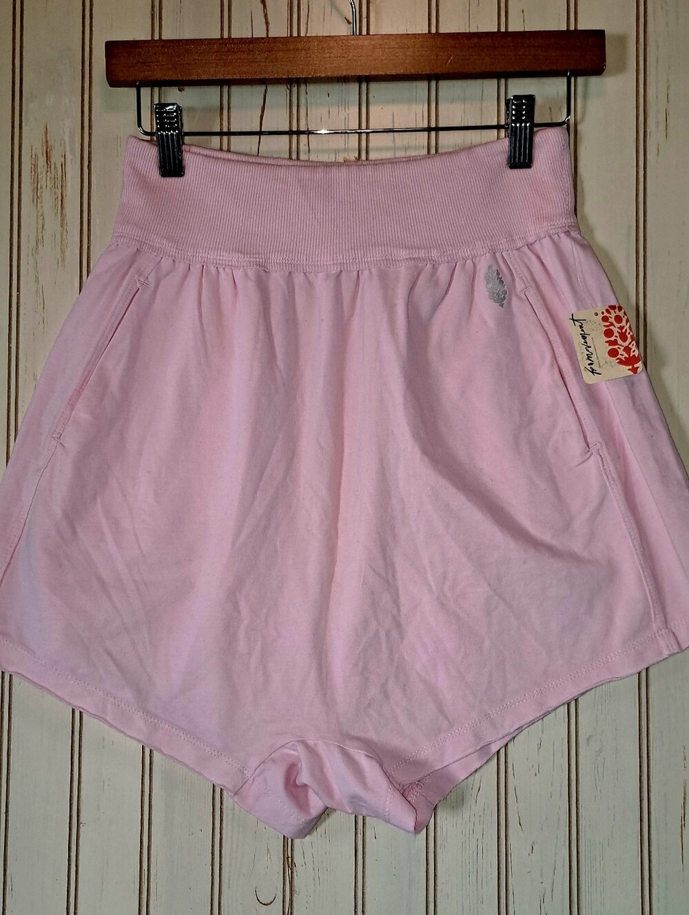 NWT Free People MOVEMENT Shorty Shorts High Waist Baggy Style Light Pink X-Small
